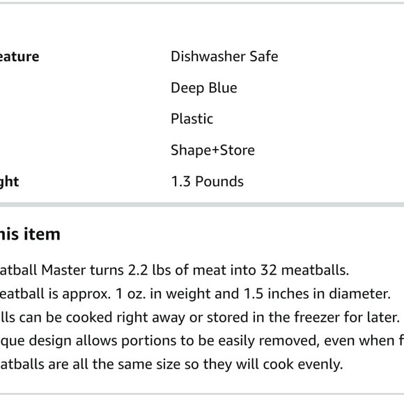 Meatball Master Maker BPA Free Silicone Tool 32,  1 oz Each Made In Canada - Picture 6 of 7